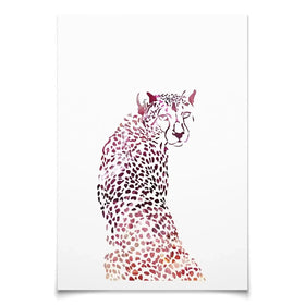Cheetah On White Art Print Cheetah On White Art Print wall art product Sarah Manovski