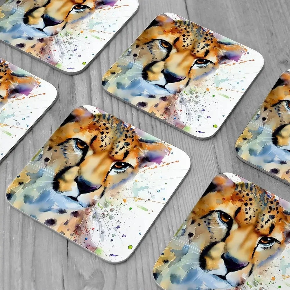 Cheetah Power Coaster Set Cheetah Power Coaster Set wall art product David Alexander Elder