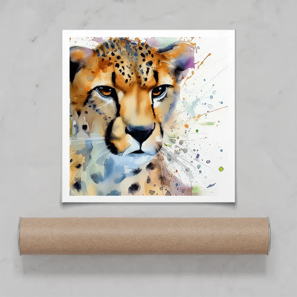 Cheetah Power Square Art Print Cheetah Power Square Art Print wall art product David Alexander Elder