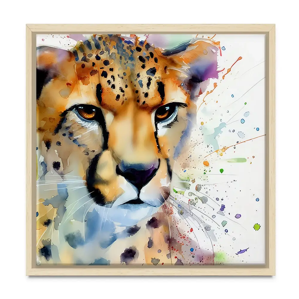 Cheetah Power Square Canvas Print Cheetah Power Square Canvas Print wall art product David Alexander Elder