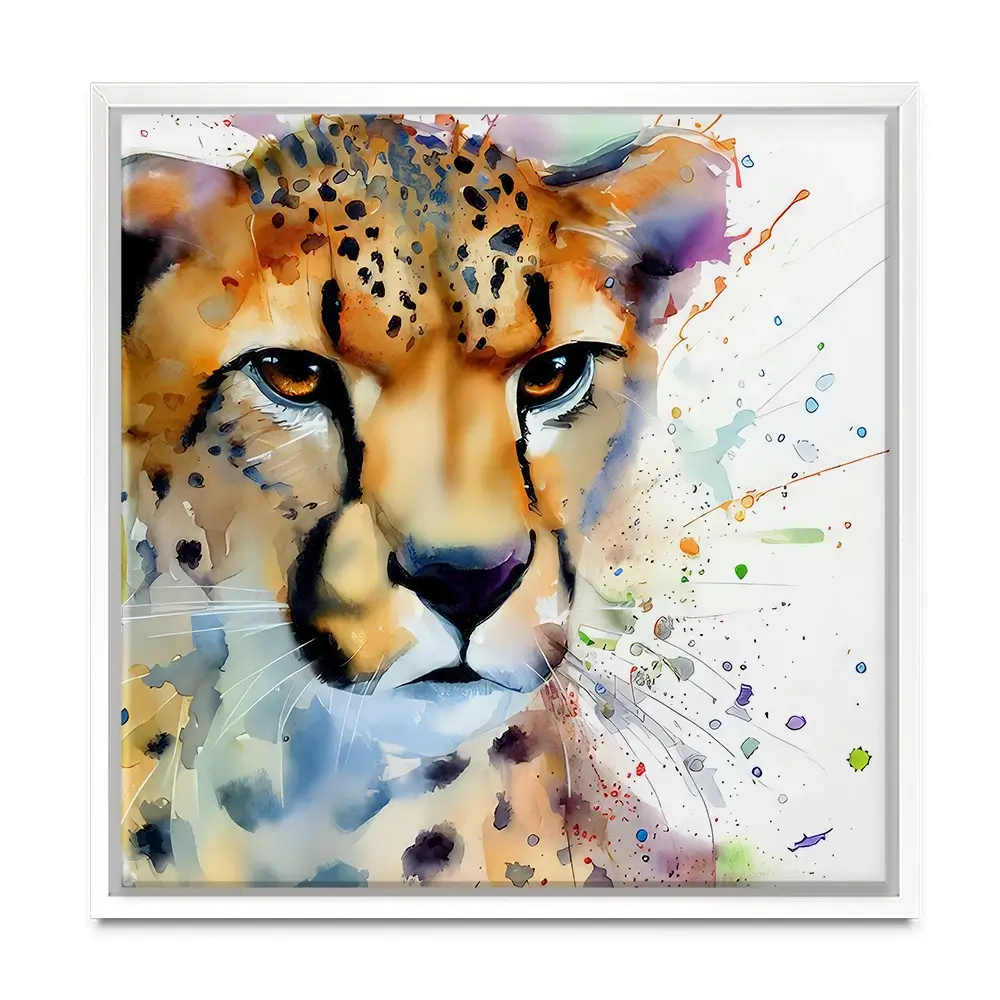 Cheetah Power Square Canvas Print Cheetah Power Square Canvas Print wall art product David Alexander Elder