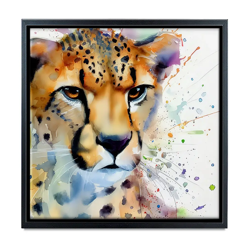 Cheetah Power Square Canvas Print Cheetah Power Square Canvas Print wall art product David Alexander Elder