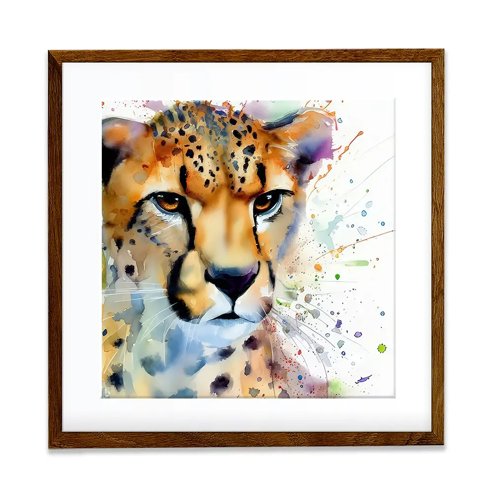 Cheetah Power Square Framed Art Print Cheetah Power Square Framed Art Print wall art product David Alexander Elder