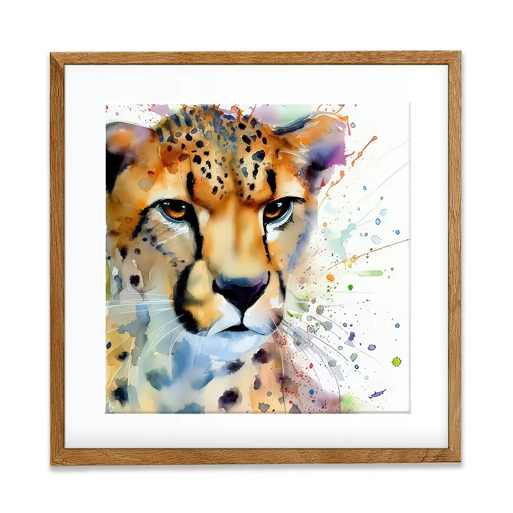 Cheetah Power Square Framed Art Print Cheetah Power Square Framed Art Print wall art product David Alexander Elder