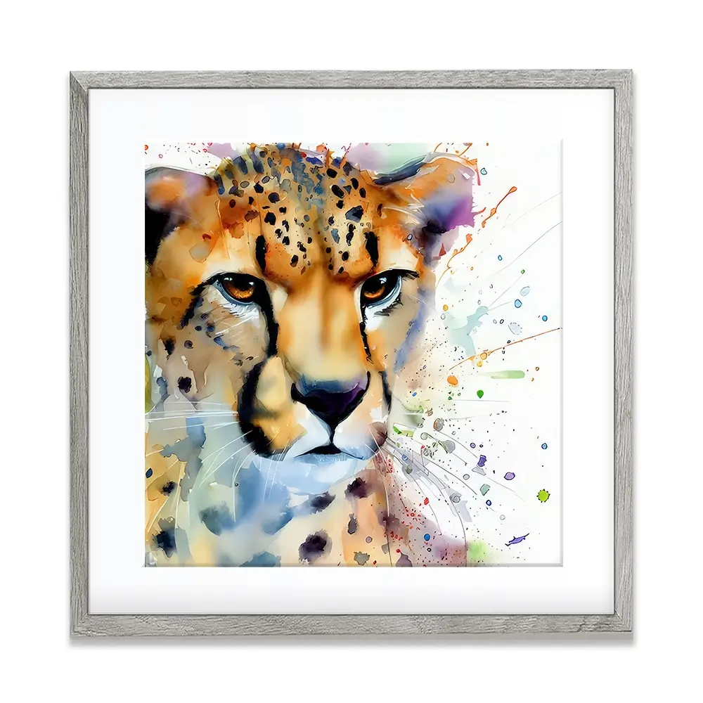 Cheetah Power Square Framed Art Print Cheetah Power Square Framed Art Print wall art product David Alexander Elder