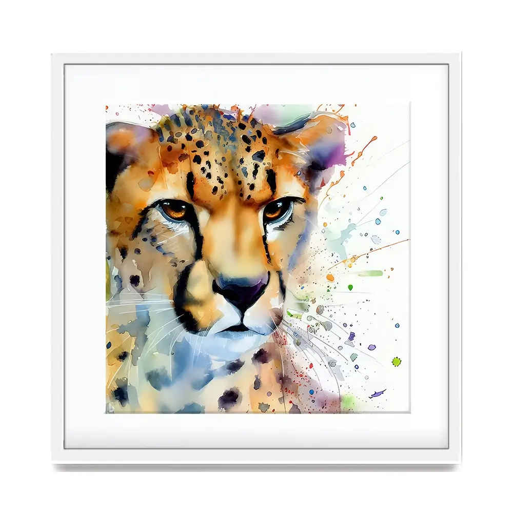 Cheetah Power Square Framed Art Print Cheetah Power Square Framed Art Print wall art product David Alexander Elder