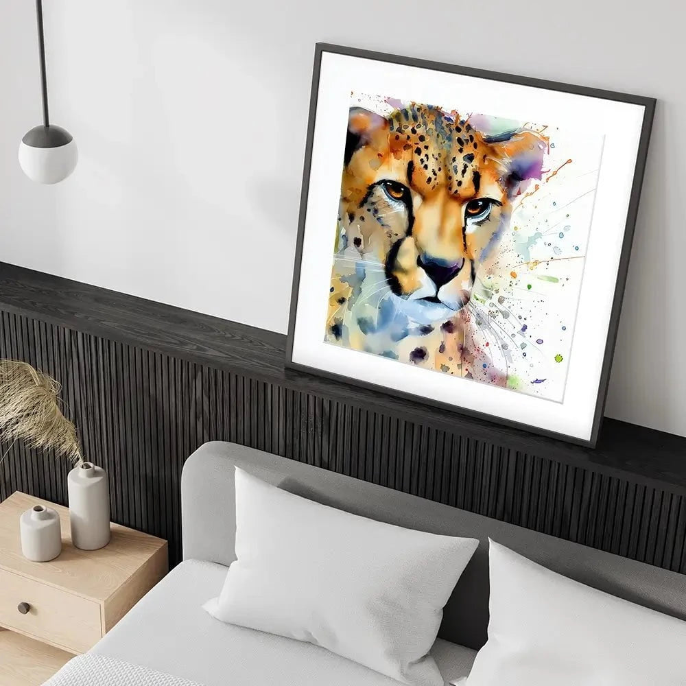 Cheetah Power Square Framed Art Print Cheetah Power Square Framed Art Print wall art product David Alexander Elder