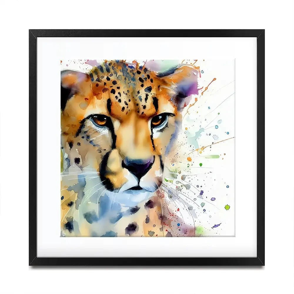 Cheetah Power Square Framed Art Print Cheetah Power Square Framed Art Print wall art product David Alexander Elder