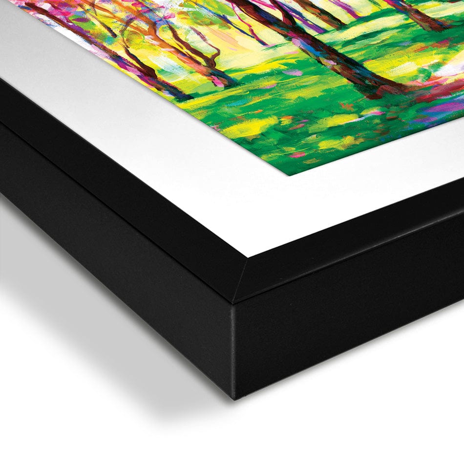 Cherry Blossom Forest Square Framed Art Print wall art product Leon Devenice