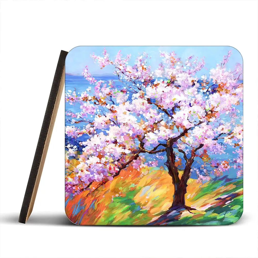 Cherry Blossom Glory Coaster Set Cherry Blossom Glory Coaster Set wall art product Art Print Shop
