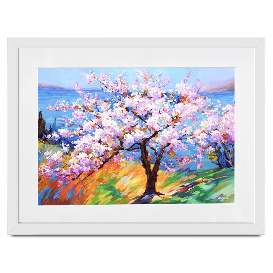 Cherry Blossom Glory Framed Art Print Cherry Blossom Glory Framed Art Print wall art product Leon Devenice