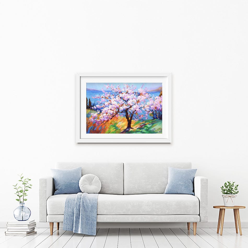 Cherry Blossom Glory Framed Art Print wall art product Leon Devenice