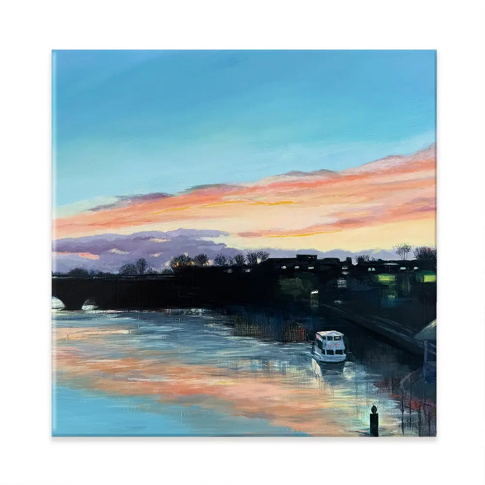 Chester Sunset Square Canvas Print Chester Sunset Square Canvas Print wall art product Karen Sutton