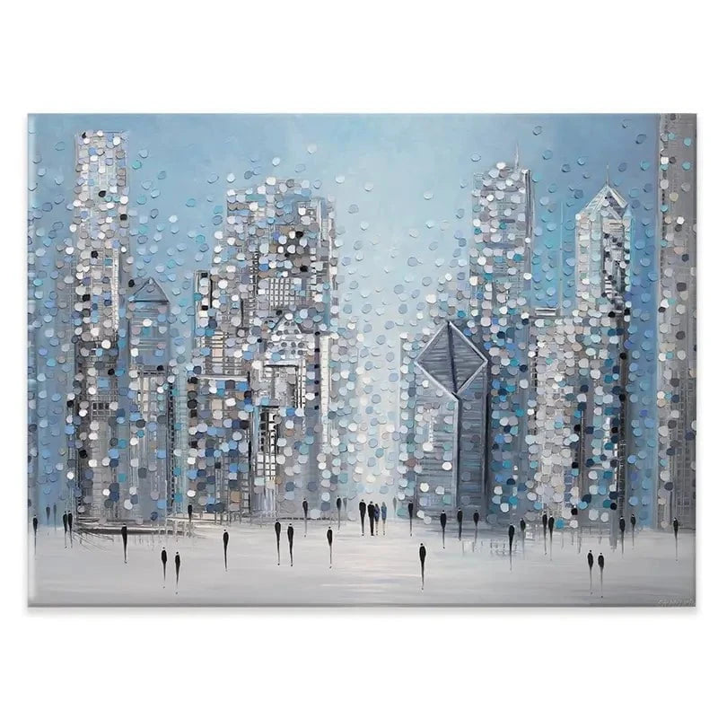 Chicago Blue Canvas Print Chicago Blue Canvas Print wall art product Ekaterina Ermilkina