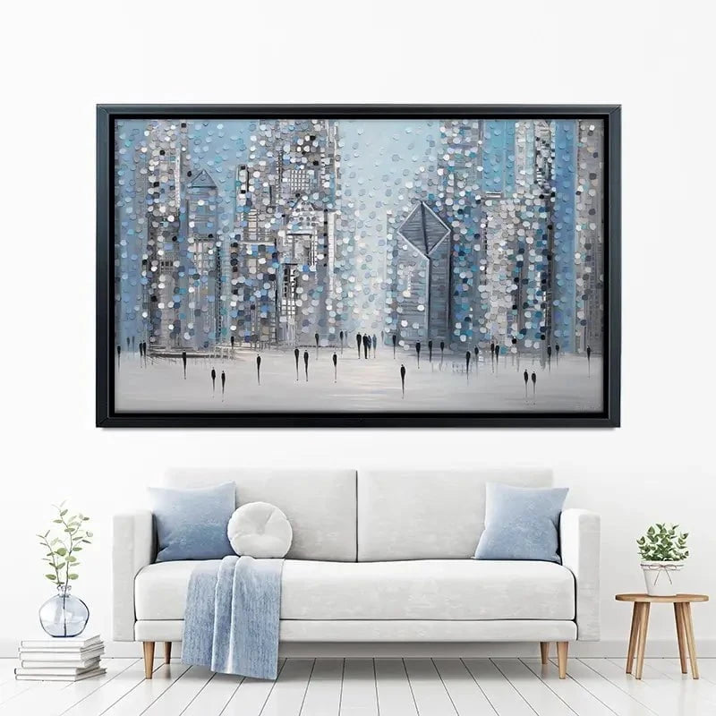 Chicago Blue Canvas Print Chicago Blue Canvas Print wall art product Ekaterina Ermilkina
