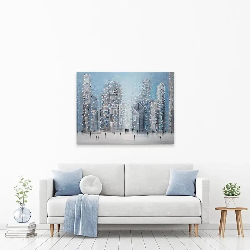 Chicago Blue Canvas Print Chicago Blue Canvas Print wall art product Ekaterina Ermilkina