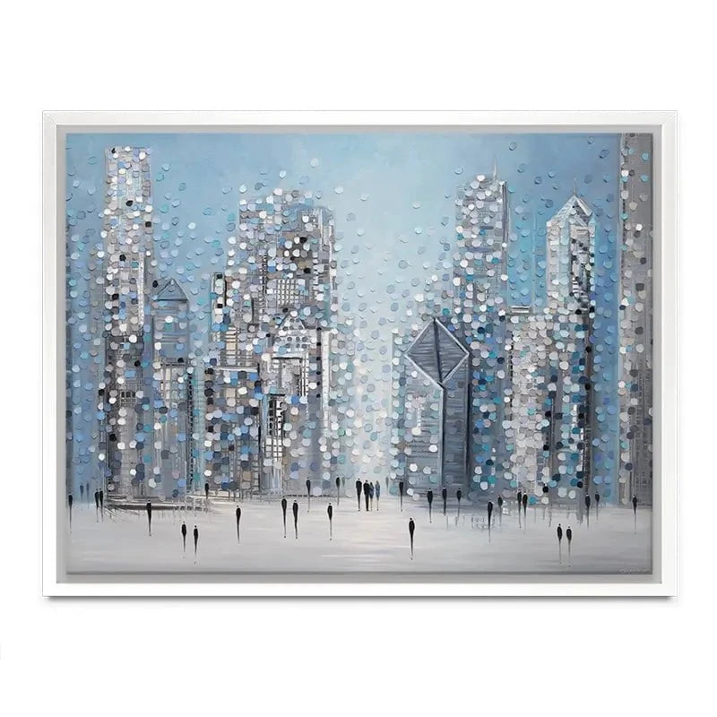 Chicago Blue Canvas Print Chicago Blue Canvas Print wall art product Ekaterina Ermilkina