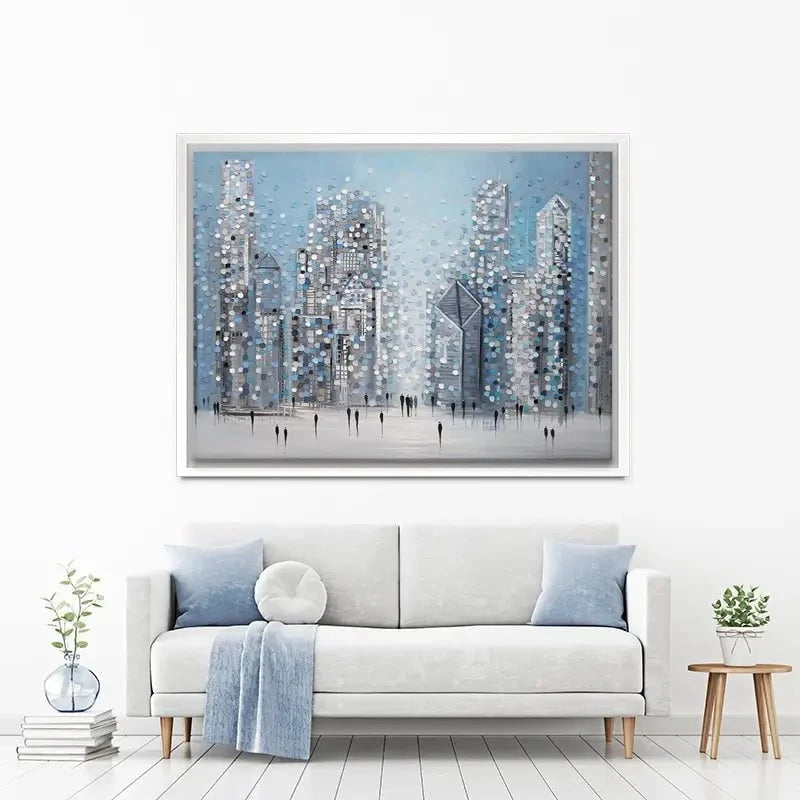 Chicago Blue Canvas Print Chicago Blue Canvas Print wall art product Ekaterina Ermilkina