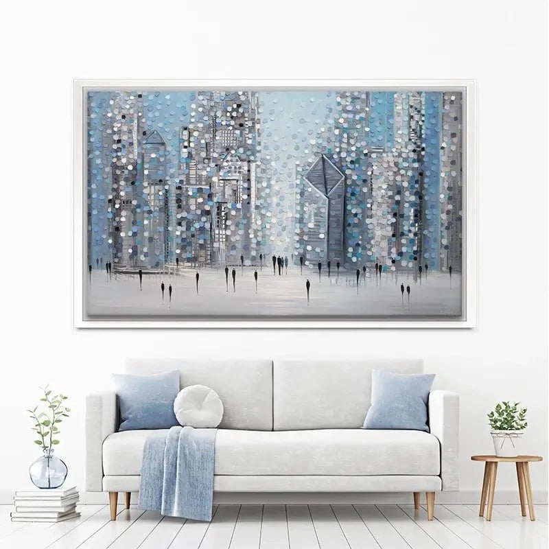 Chicago Blue Canvas Print Chicago Blue Canvas Print wall art product Ekaterina Ermilkina