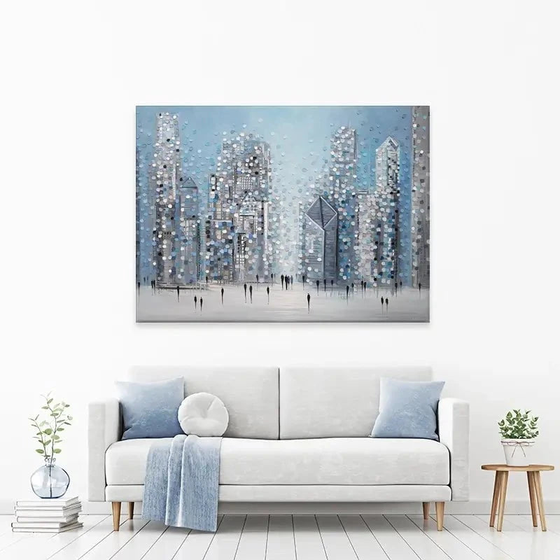 Chicago Blue Canvas Print Chicago Blue Canvas Print wall art product Ekaterina Ermilkina