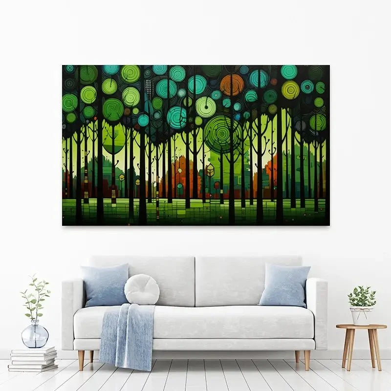 Circular Forest Canvas Print Circular Forest Canvas Print wall art product David Alexander Elder