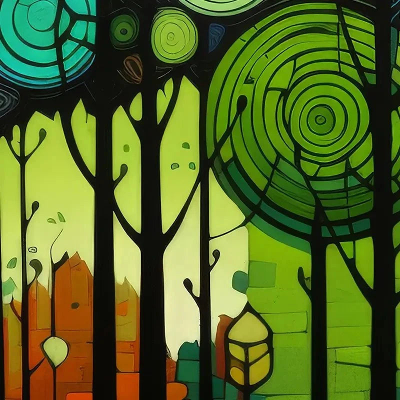 Circular Forest Canvas Print Circular Forest Canvas Print wall art product David Alexander Elder