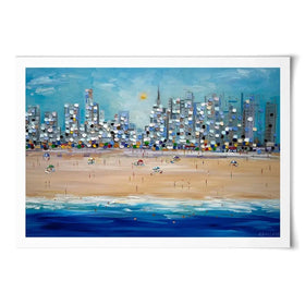 City Beach Art Print City Beach Art Print wall art product Ekaterina Ermilkina