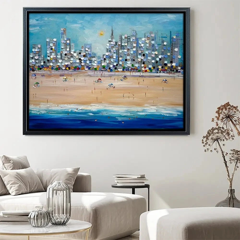 City Beach Canvas Print City Beach Canvas Print wall art product Ekaterina Ermilkina