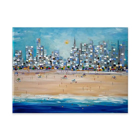 City Beach Canvas Print City Beach Canvas Print wall art product Ekaterina Ermilkina