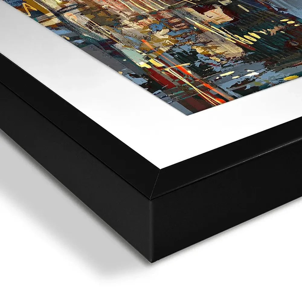City Lights At Night Framed Art Print City Lights At Night Framed Art Print wall art product Tithi Luadthong / Shutterstock