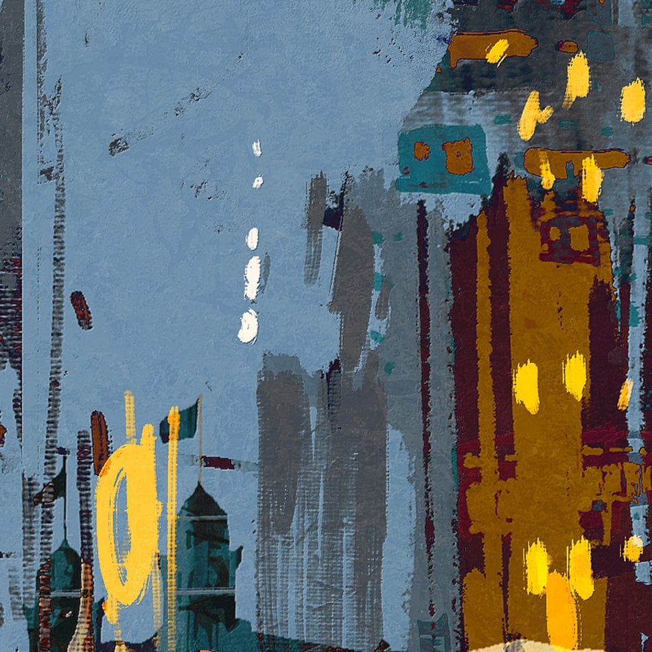 City Lights At Night Square Canvas Print wall art product Tithi Luadthong / Shutterstock