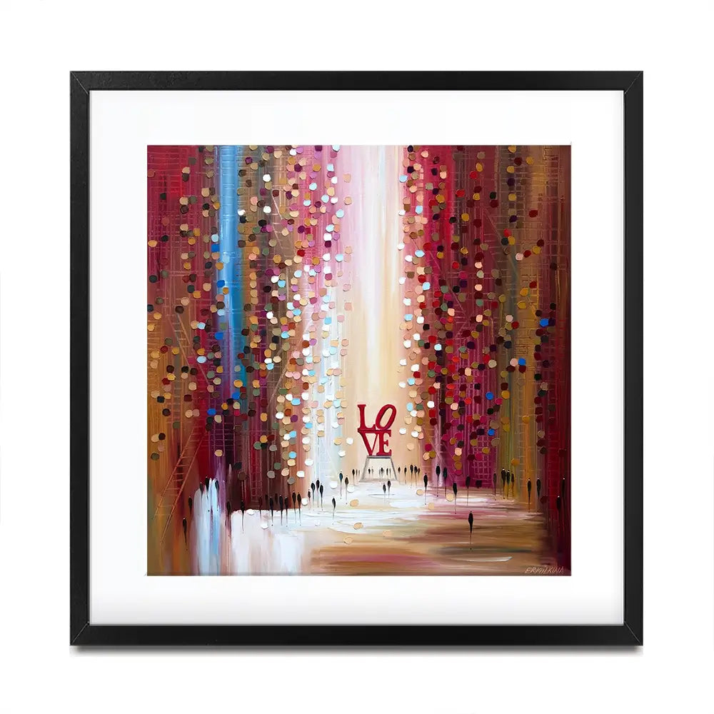 City Love Square Framed Art Print City Love Square Framed Art Print wall art product Ekaterina Ermilkina