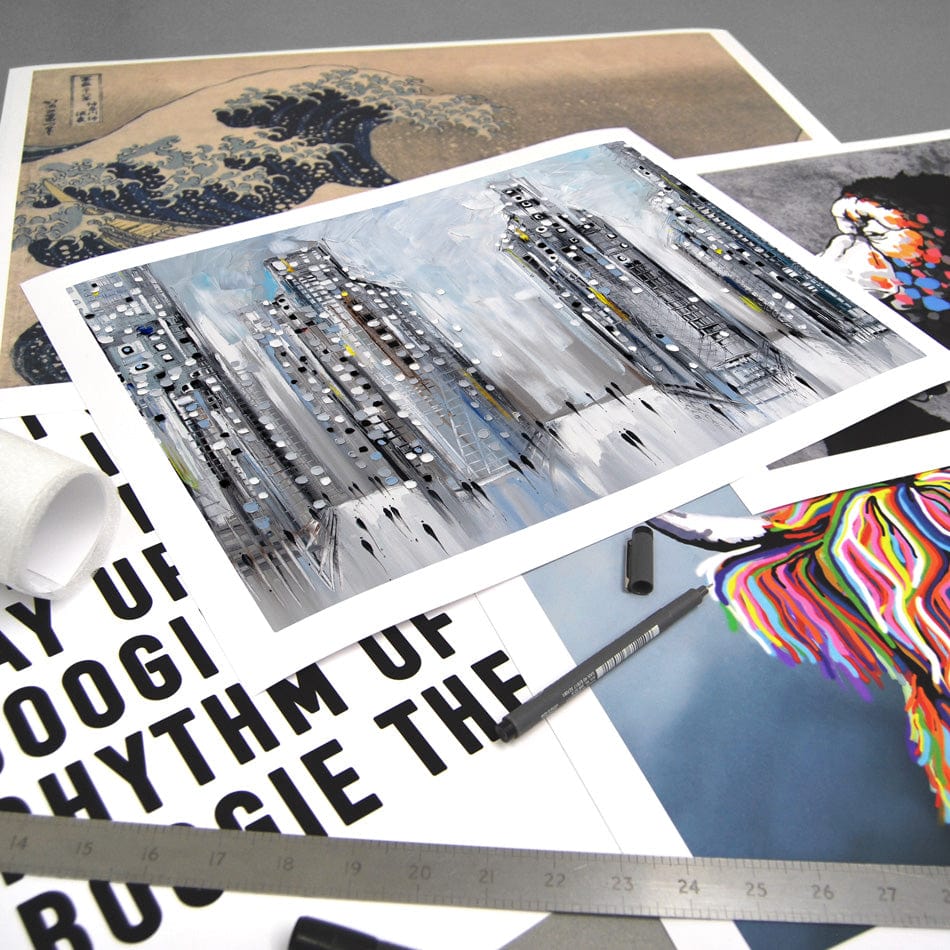 City Street Scene Art Print wall art product Ekaterina Ermilkina / Independent