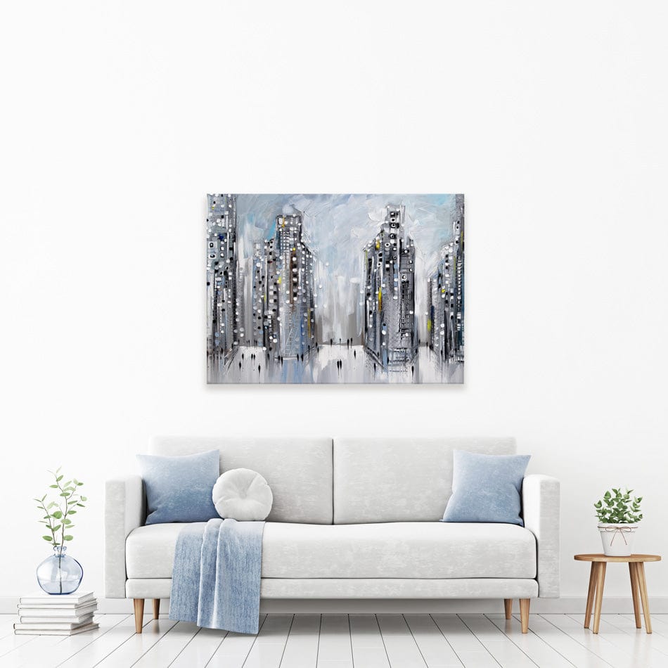 City Street Scene Canvas Print wall art product Ekaterina Ermilkina / Independent