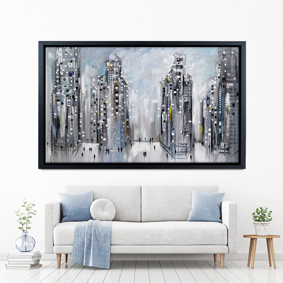 City Street Scene Canvas Print wall art product Ekaterina Ermilkina / Independent