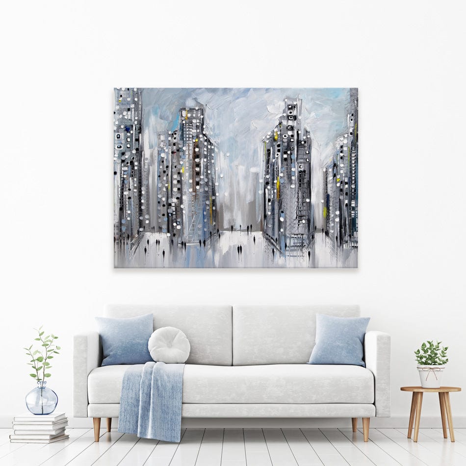 City Street Scene Canvas Print wall art product Ekaterina Ermilkina / Independent
