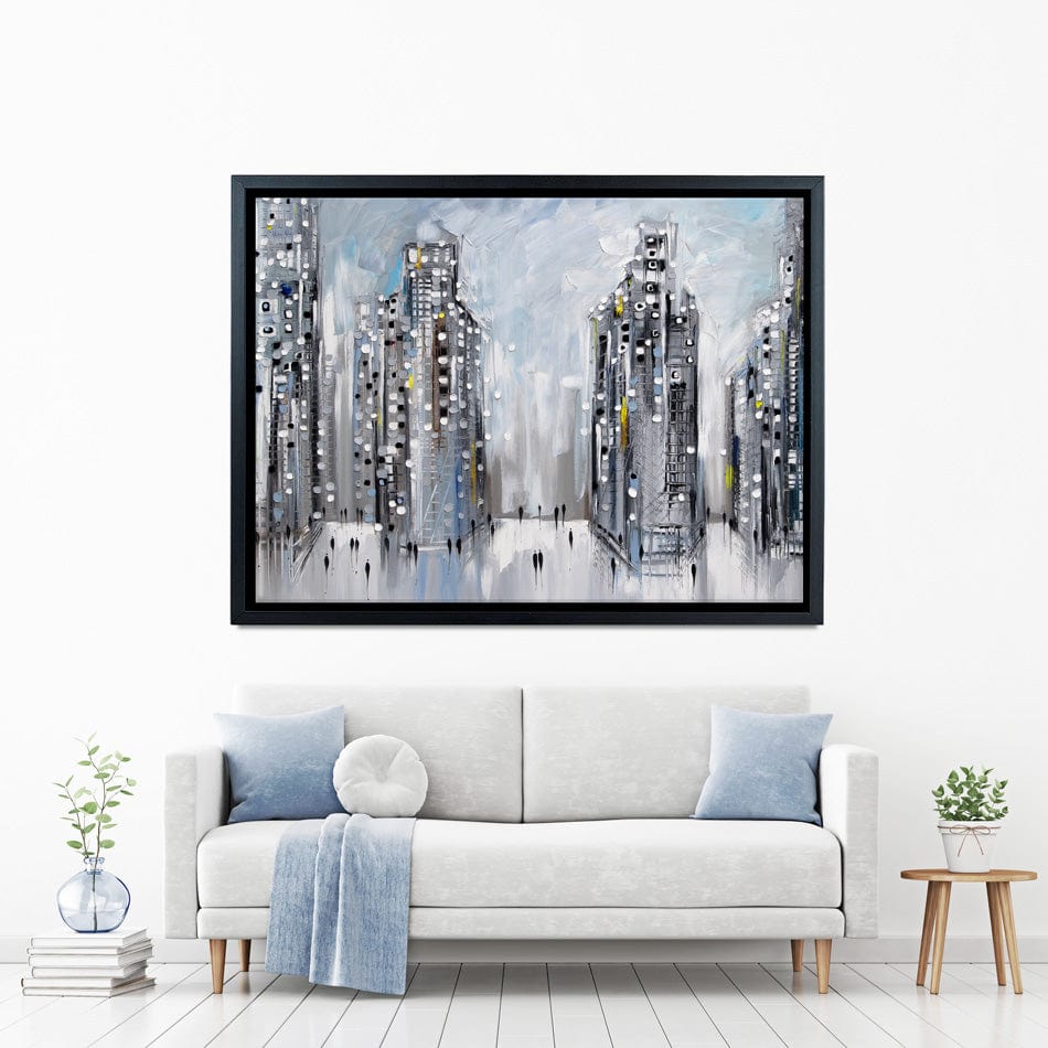 City Street Scene Canvas Print wall art product Ekaterina Ermilkina / Independent