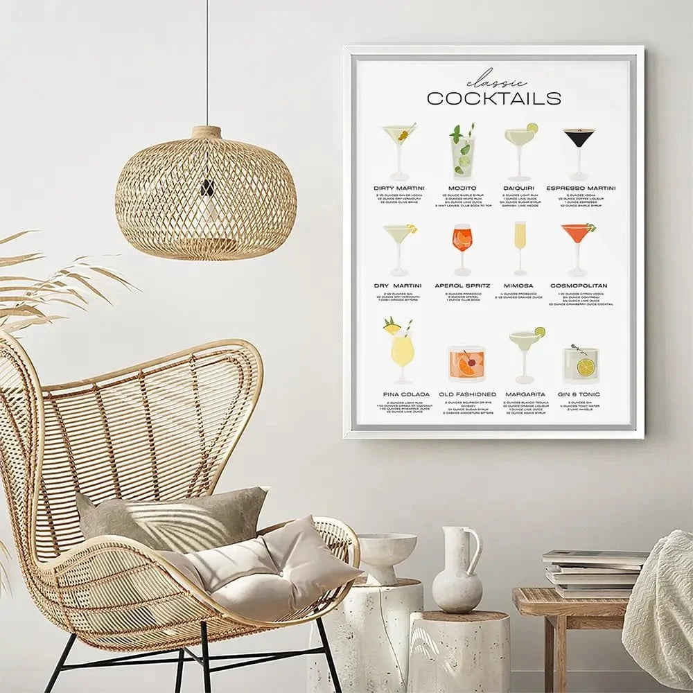 Classic Cocktails Canvas Print Classic Cocktails Canvas Print wall art product Art Print Shop