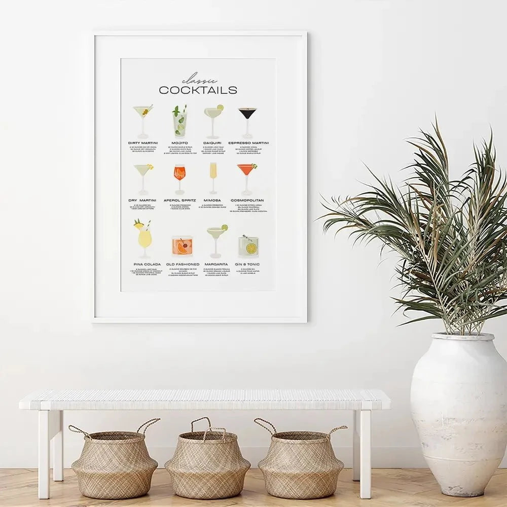 Classic Cocktails Framed Art Print Classic Cocktails Framed Art Print wall art product Art Print Shop