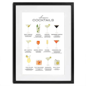 Classic Cocktails Framed Art Print Classic Cocktails Framed Art Print wall art product Art Print Shop
