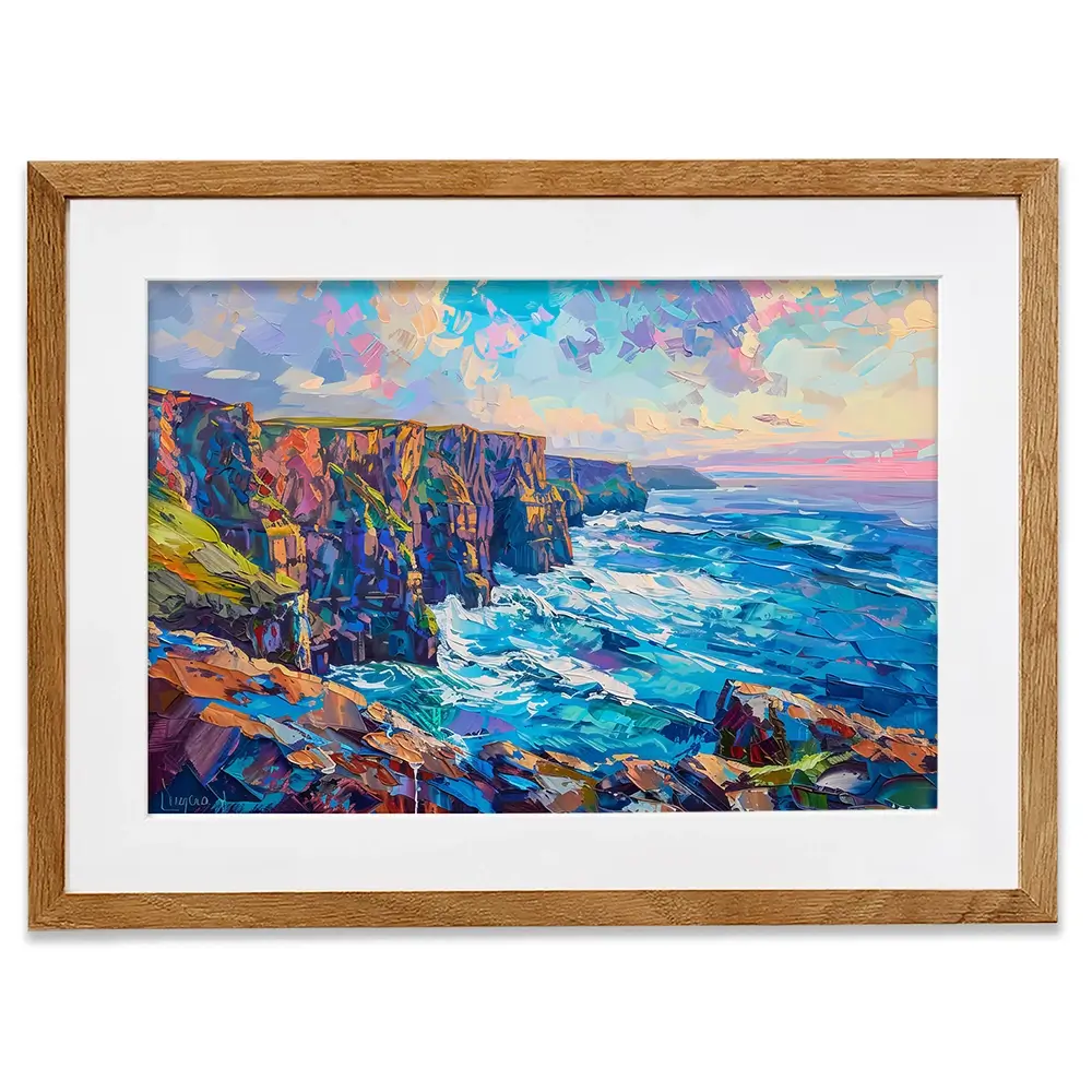 Cliffs Framed Art Print Cliffs Framed Art Print wall art product LSR Design Studio - Independent