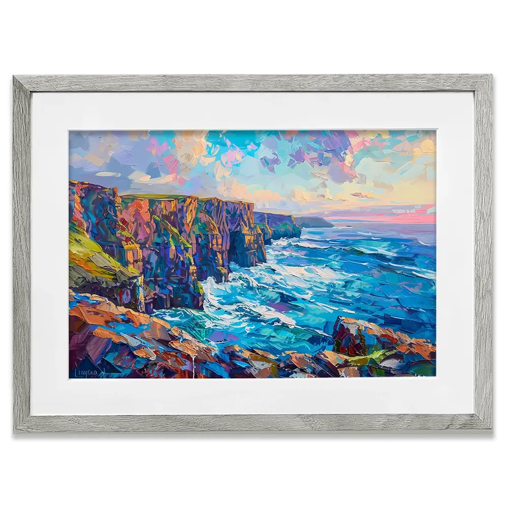 Cliffs Framed Art Print Cliffs Framed Art Print wall art product LSR Design Studio - Independent