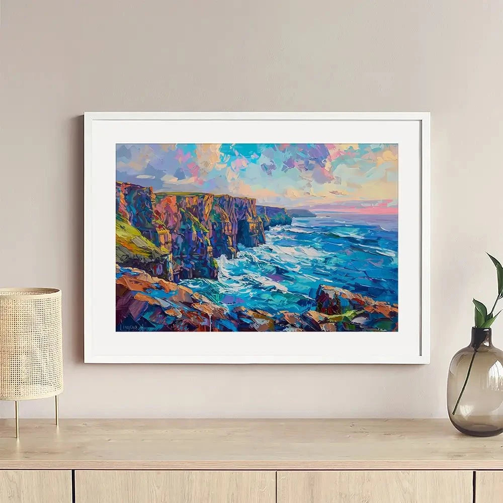 Cliffs Framed Art Print Cliffs Framed Art Print wall art product LSR Design Studio - Independent