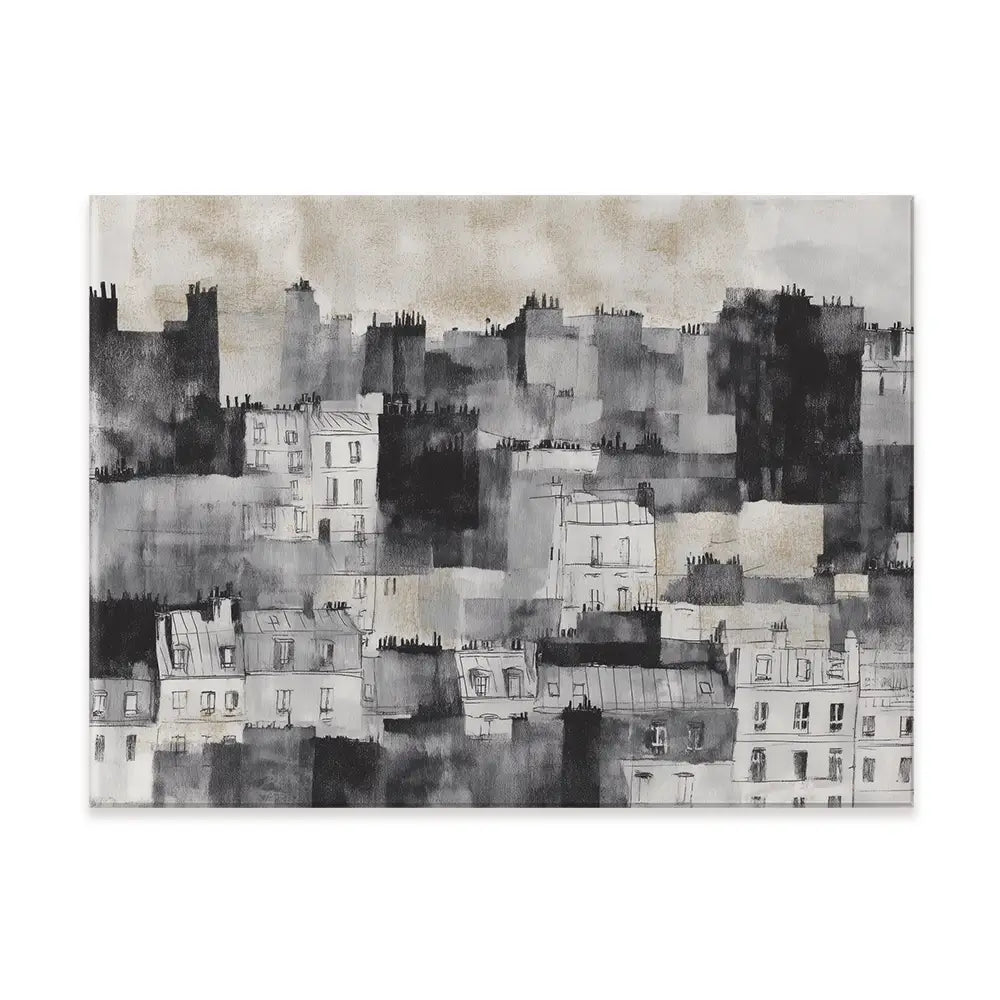 Cloudy Paris Canvas Print Cloudy Paris Canvas Print wall art product Chromatic Storm Studio