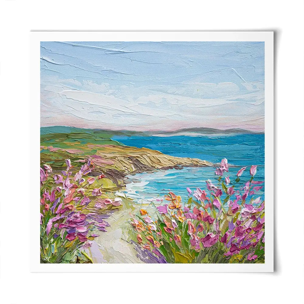 Coastal Blooms Square Art Print Coastal Blooms Square Art Print wall art product Olga Tkachyk