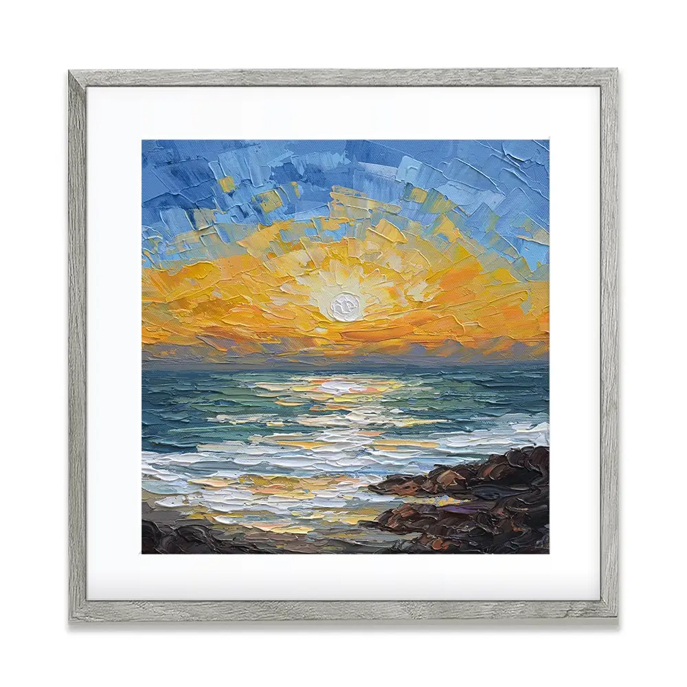 Coastal Calm Square Framed Art Print Coastal Calm Square Framed Art Print wall art product Olga Tkachyk