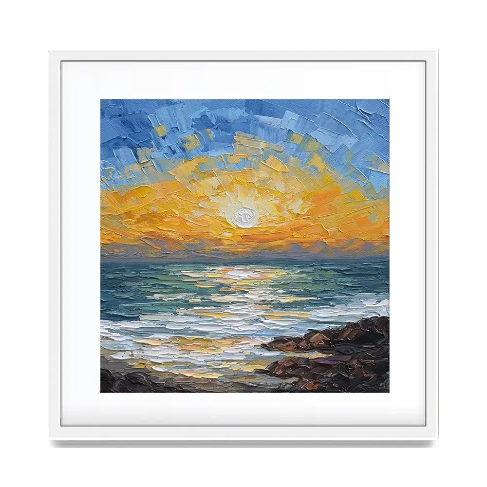 Coastal Calm Square Framed Art Print Coastal Calm Square Framed Art Print wall art product Olga Tkachyk
