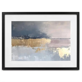 Coastal Gold Abstract Framed Art Print Coastal Gold Abstract Framed Art Print wall art product RileyB - Independent