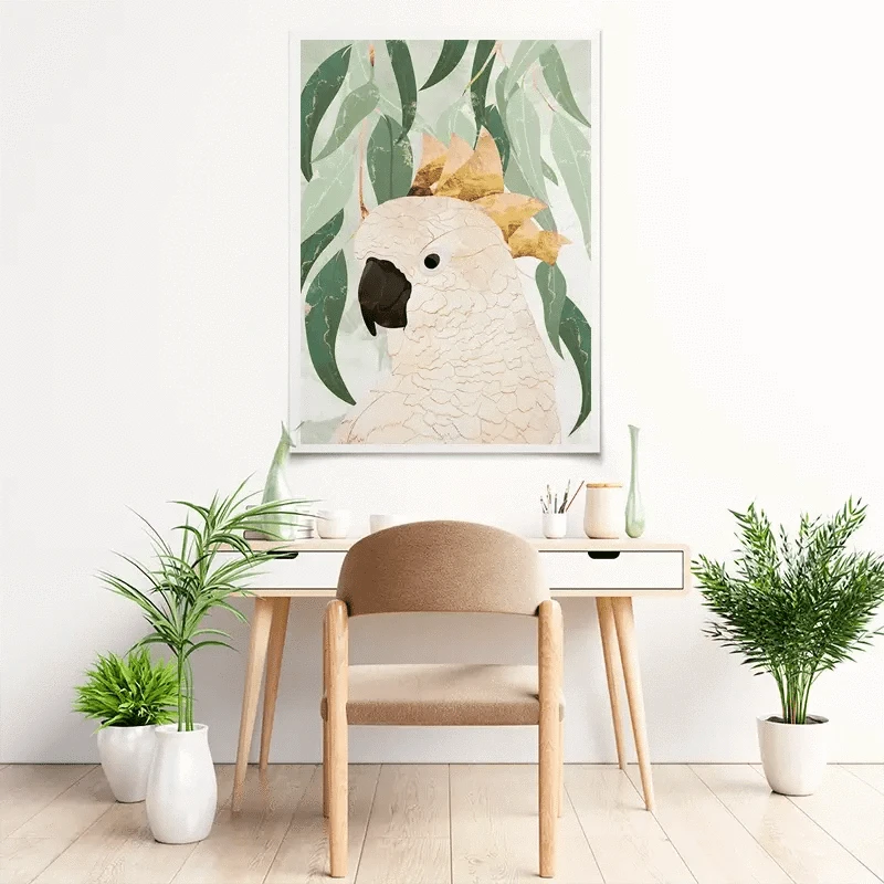 Cockatoo Amongst The Leaves Art Print Cockatoo Amongst The Leaves Art Print wall art product Sarah Manovski