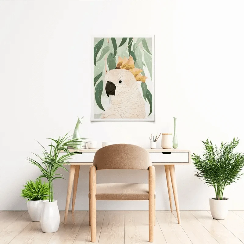 Cockatoo Amongst The Leaves Art Print Cockatoo Amongst The Leaves Art Print wall art product Sarah Manovski